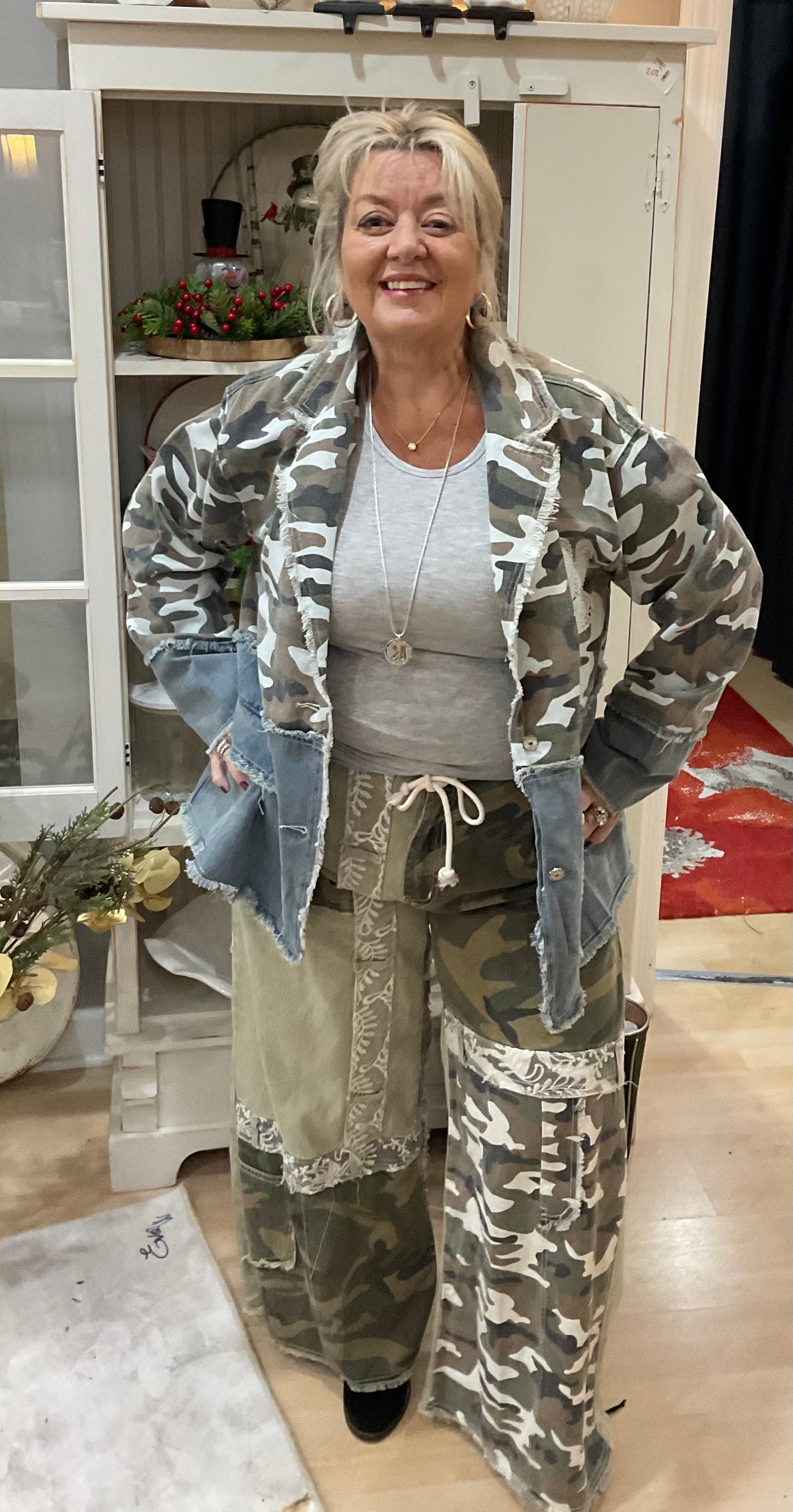 CAMO/DENIM JKT (SMJ421