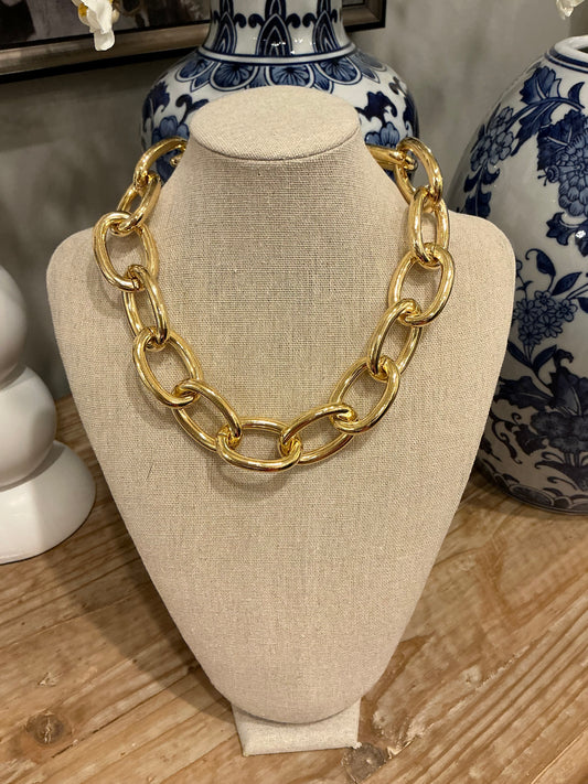 GS BOLD OVAL CHAIN NCK