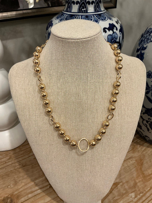 20"GOLD STRETCH BEAD NECK