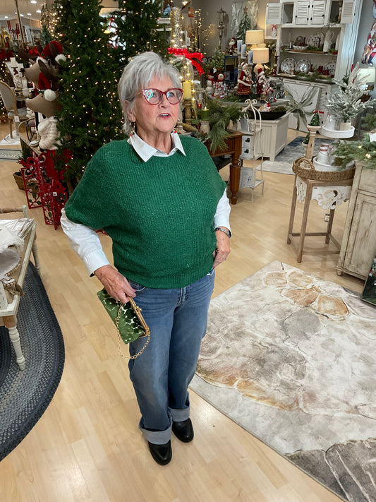 KNIT SHORT SLV TOP (SK14064