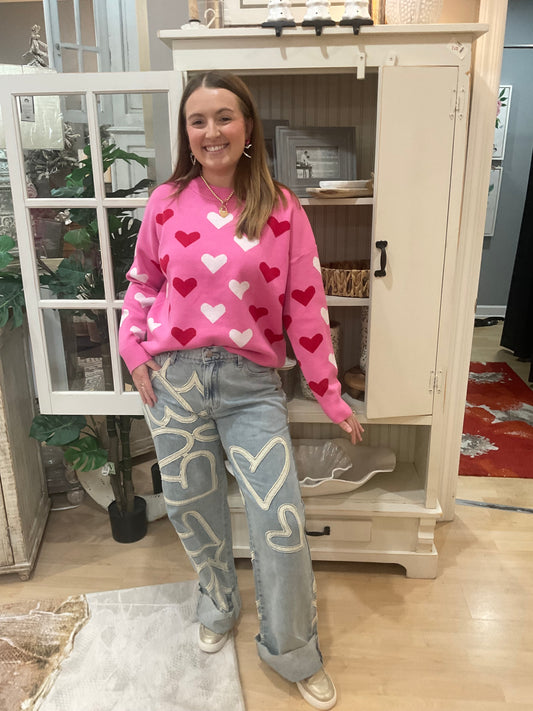 VALENTINE HEART SWEATER(55860