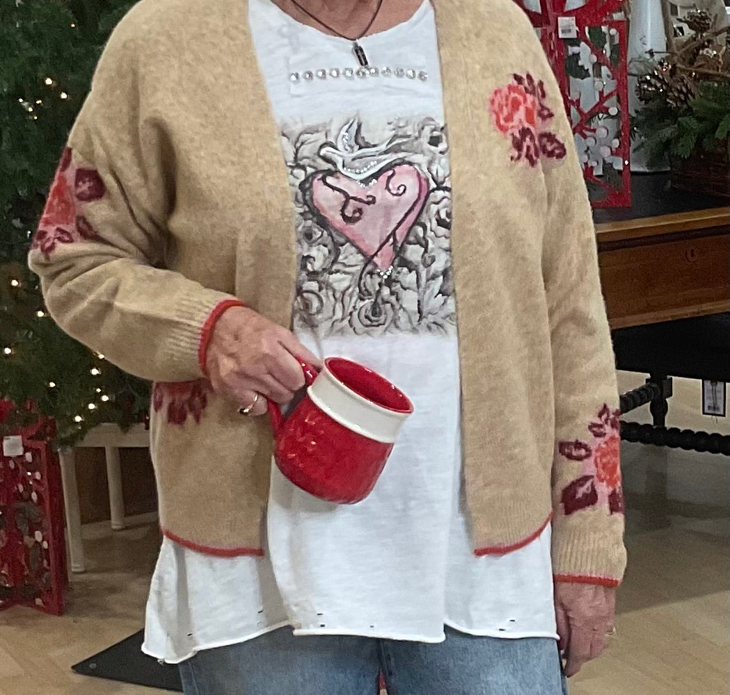 LOVE & DOVE PRINT TOP(08691