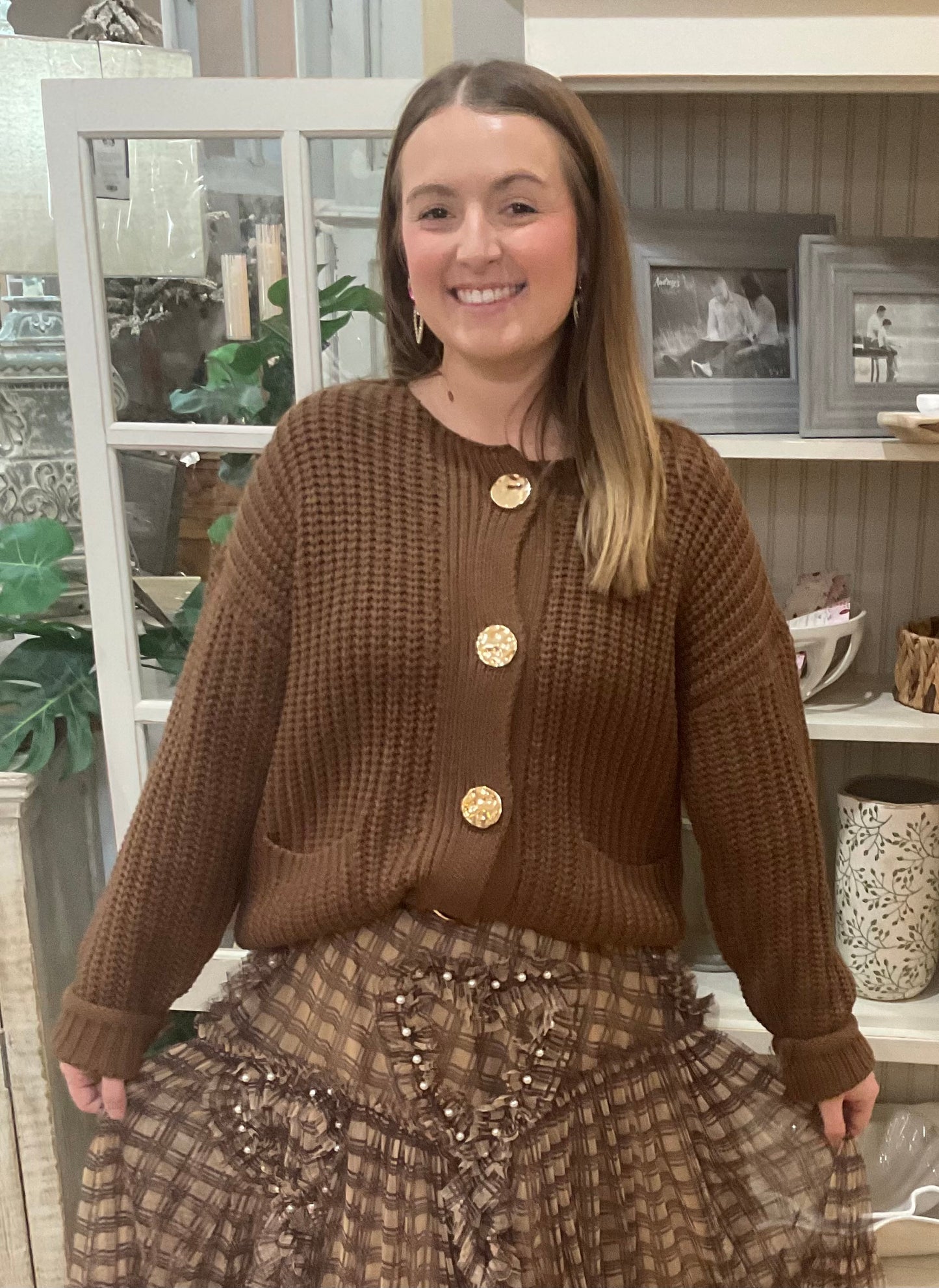 MOCHA CARDIGAN SWEATER (H50011