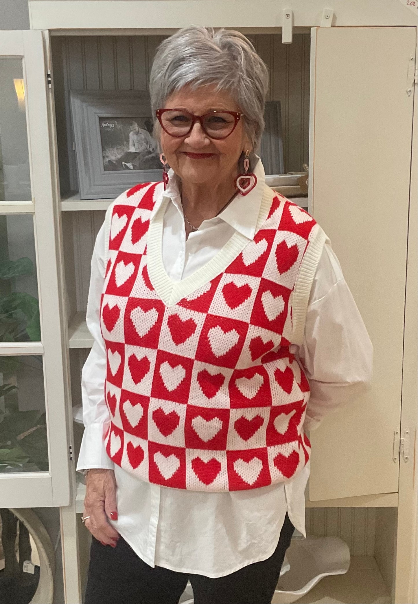 RED HEART SWEATER VEST (ALY9373939