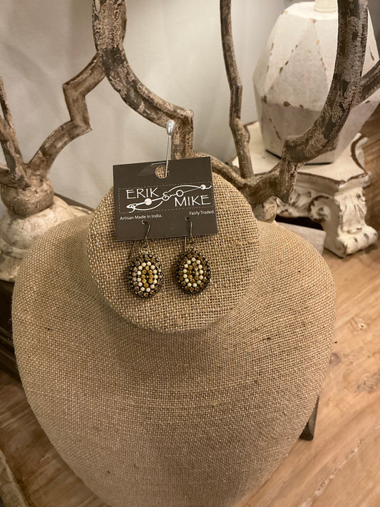 SEED BEAD DROP EARRING