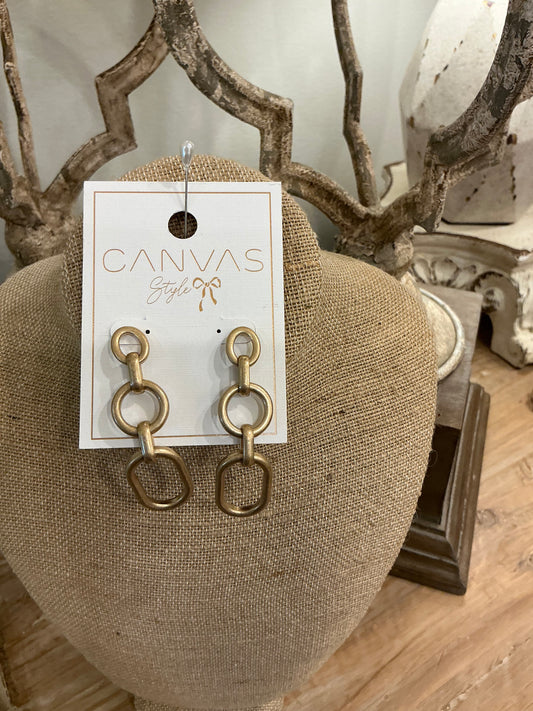 GOLD CIRCLE WORN GOLD EARRIN