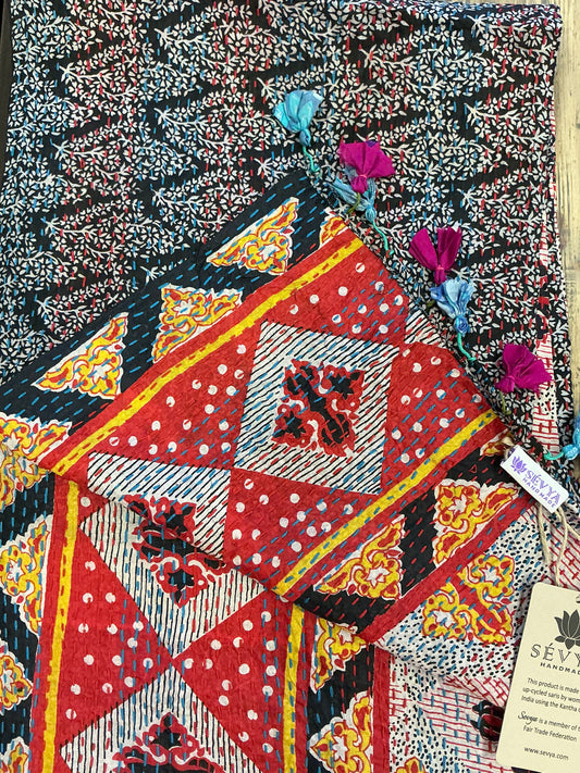 KANTHA SILK SCARF