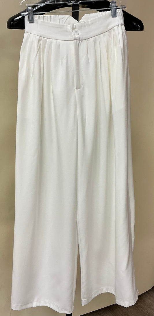 WHITE WIDE LEG PANTS