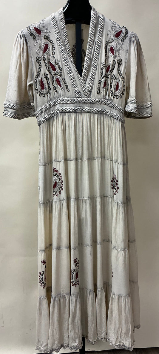 V NECK LONG MAXI DRESS