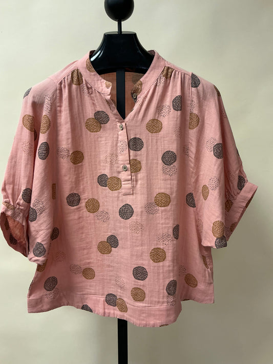DBL LAYER COTTON GAUZE BLOUSE