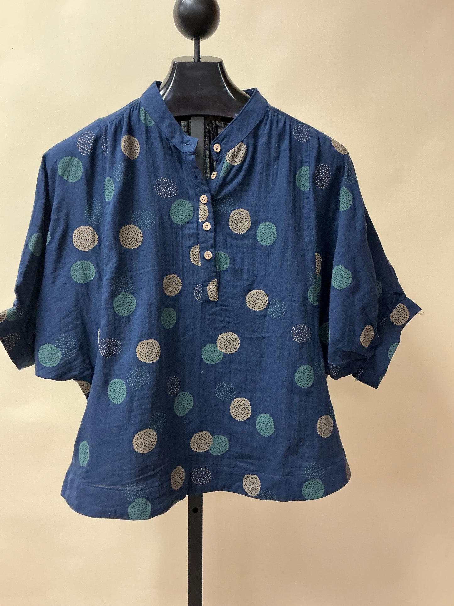 DBL LAYER COTTON GAUZE BLOUSE