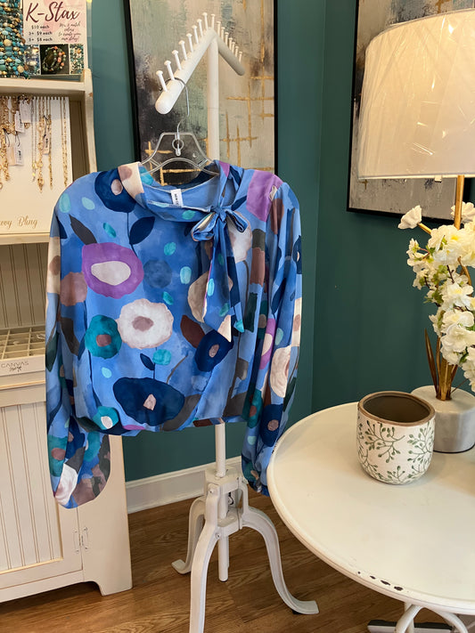 Abstract Floral Top