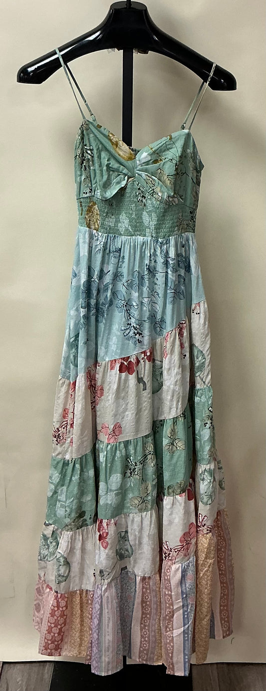 FLORAL SMOCKED TIERED MAXI DRESS