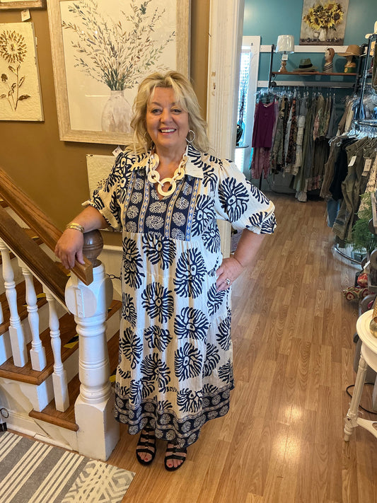 SHIRTWAIST DRESS (C4309