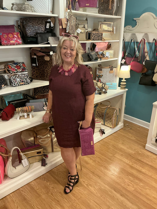 LINEN DOUBLE POCKET DRESS