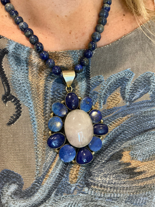 BLUE PENDANT NECKLACE