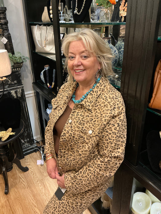 LEOPARD PRING OVERSIZED JKT (RDJ9209