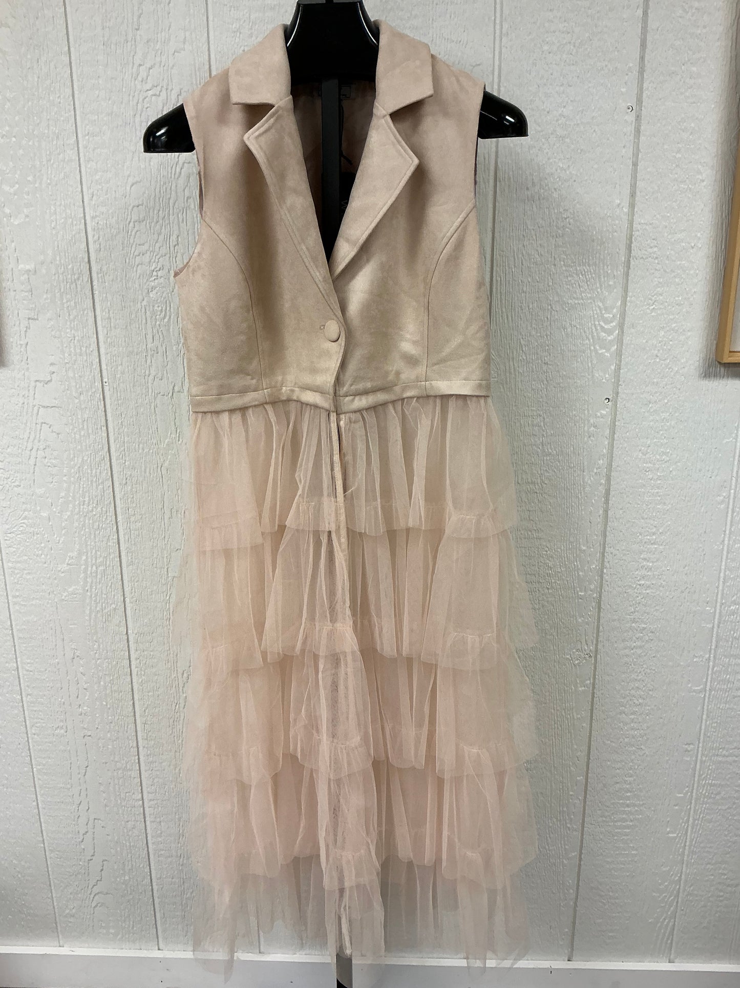 SUEDE MESH LONG VEST (194408