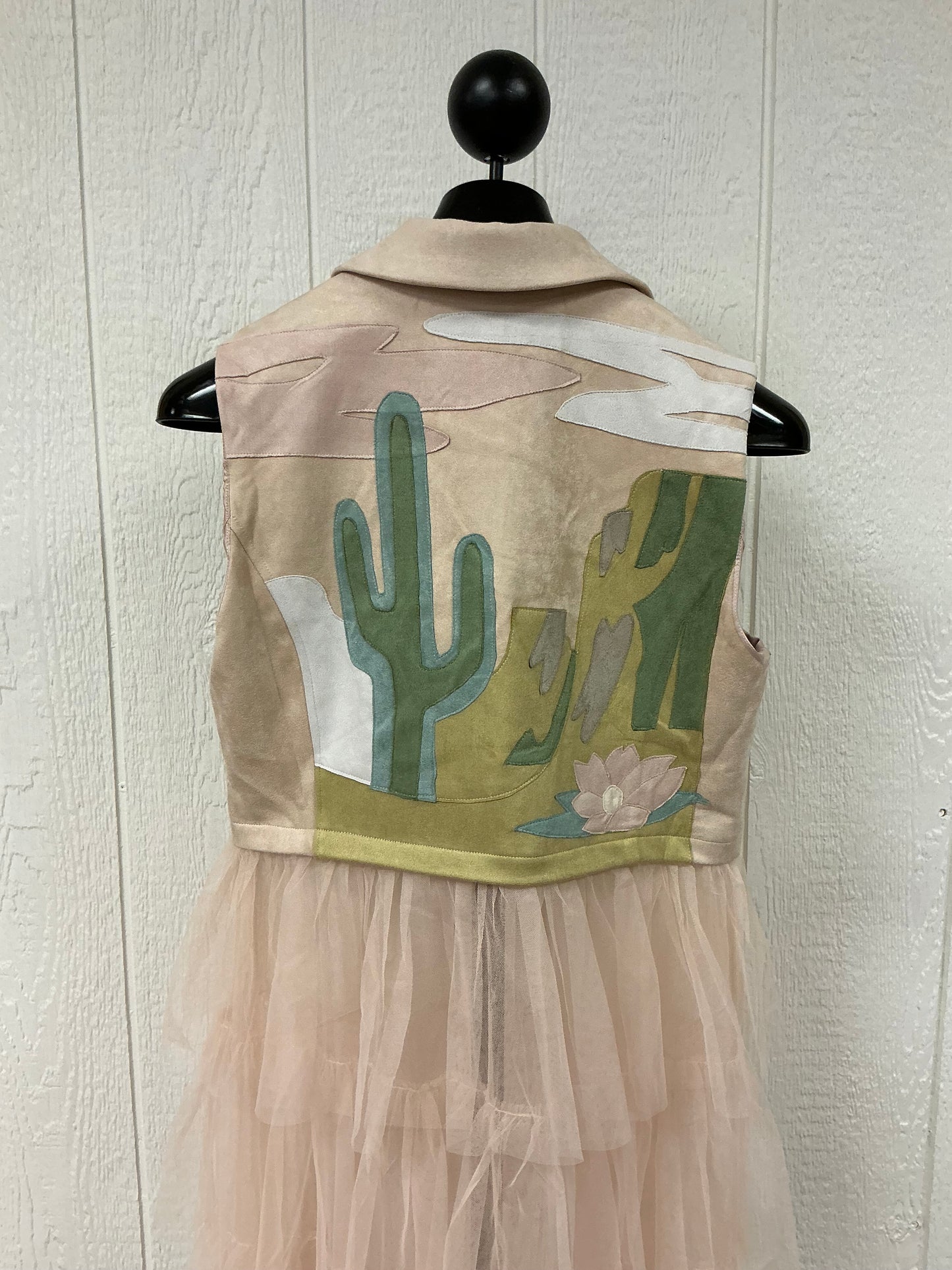 SUEDE MESH LONG VEST (194408