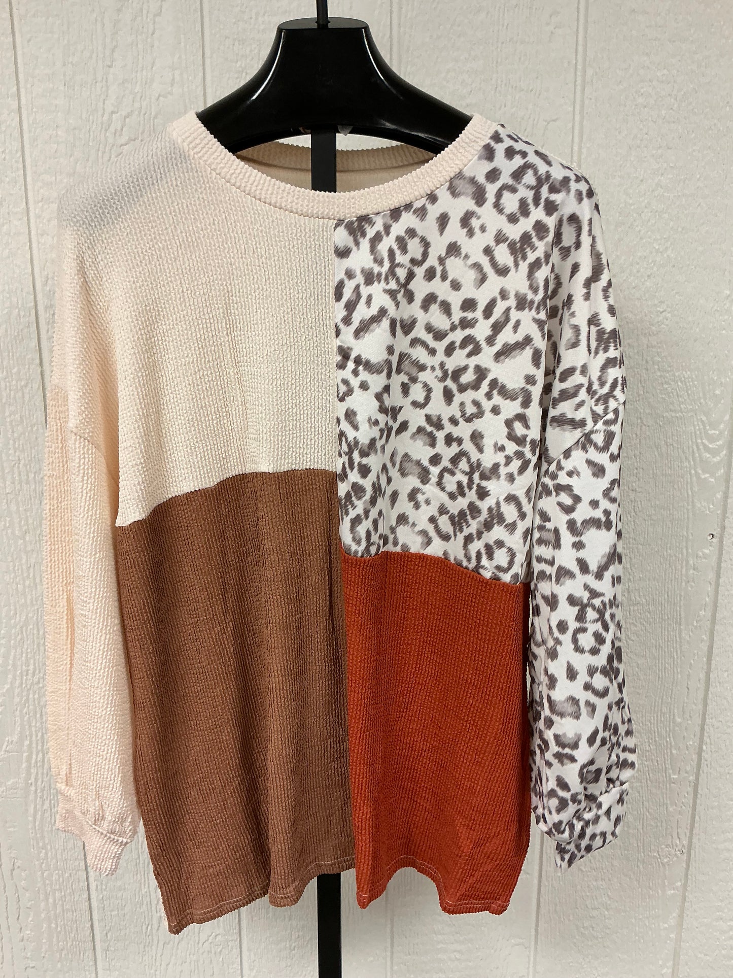 LEOPARD COLOR BLOCK TOP