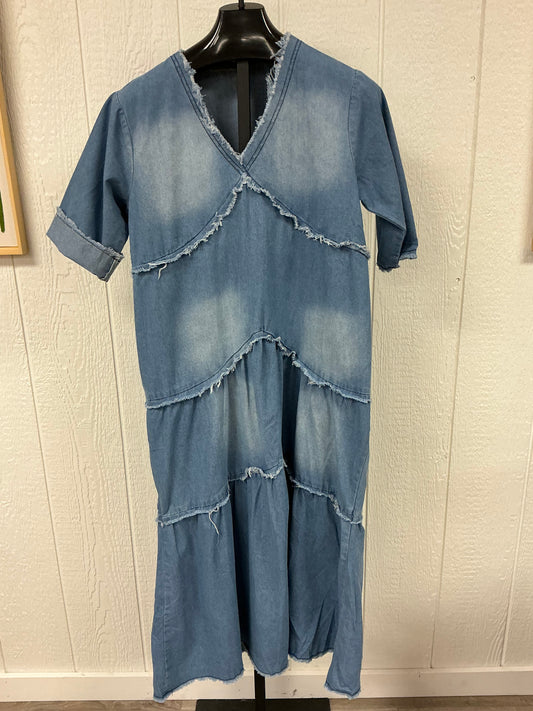 LOOSE FIT V-NCK MAXI DRESS