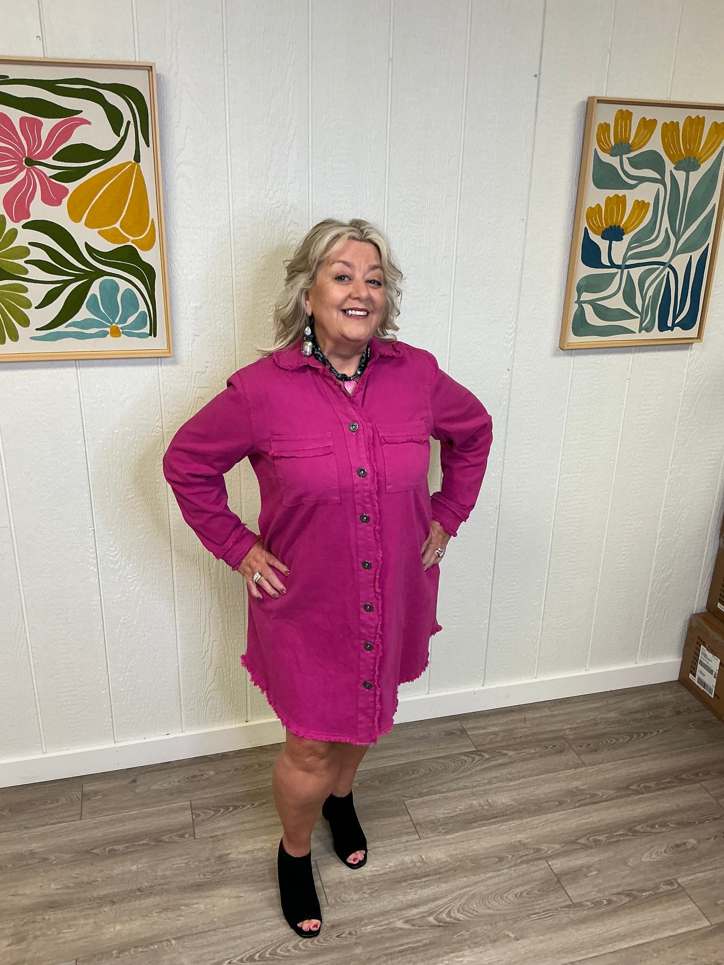 COTTON TWILL DRESS