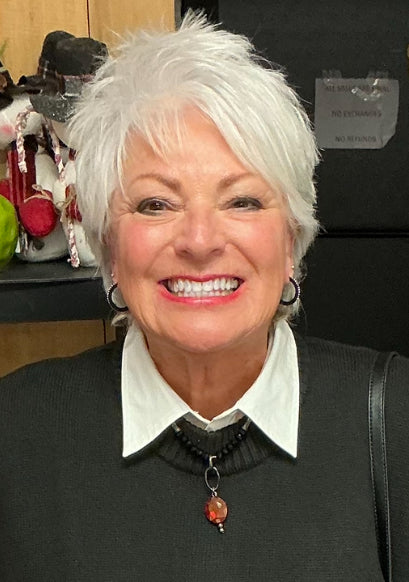 SLV W/IRIDESCENT PINK/ORANGE BEAD