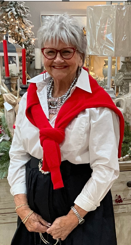 BUTTON DOWN HIGH/LOW SHIRT (SDT6400