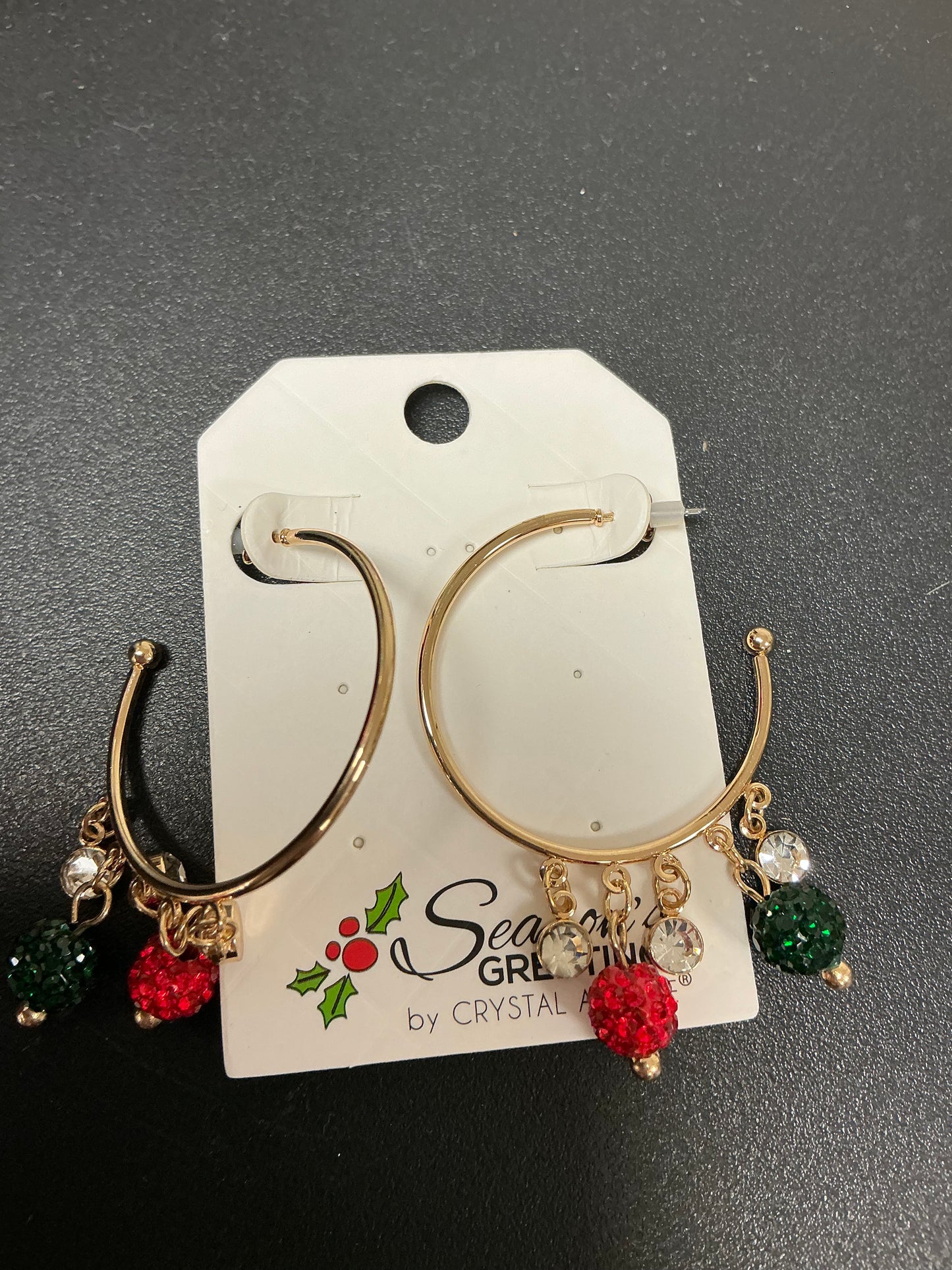 RED/WHITE/GREEN HOLIDAY EARRING