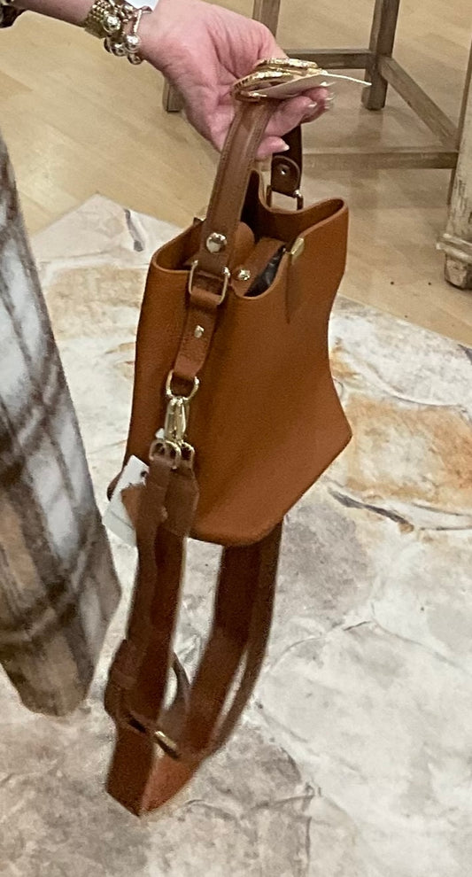LEATHER /TOP HANDLE CROSSBODY