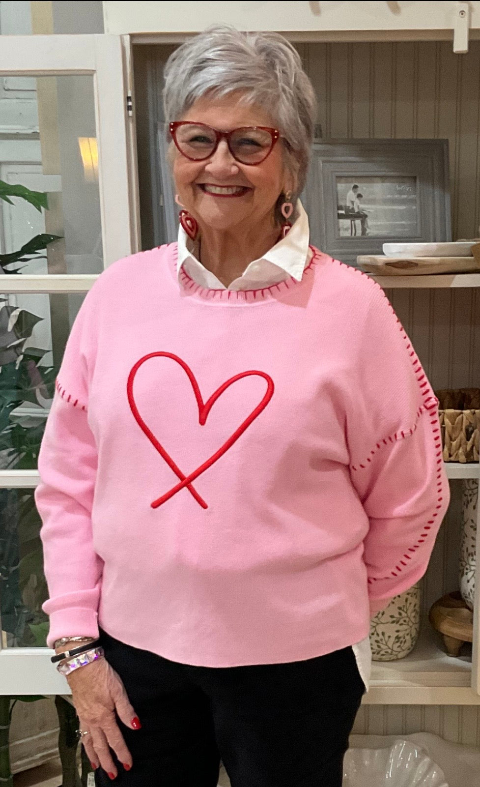 PINKSWEATER W/HEART (47115