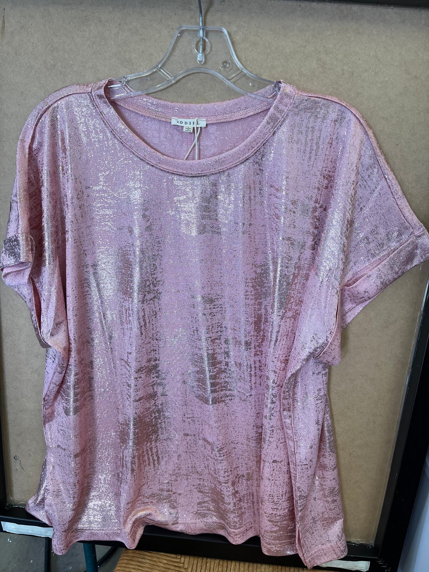 INDIAN PINK SHORT SLV TOP