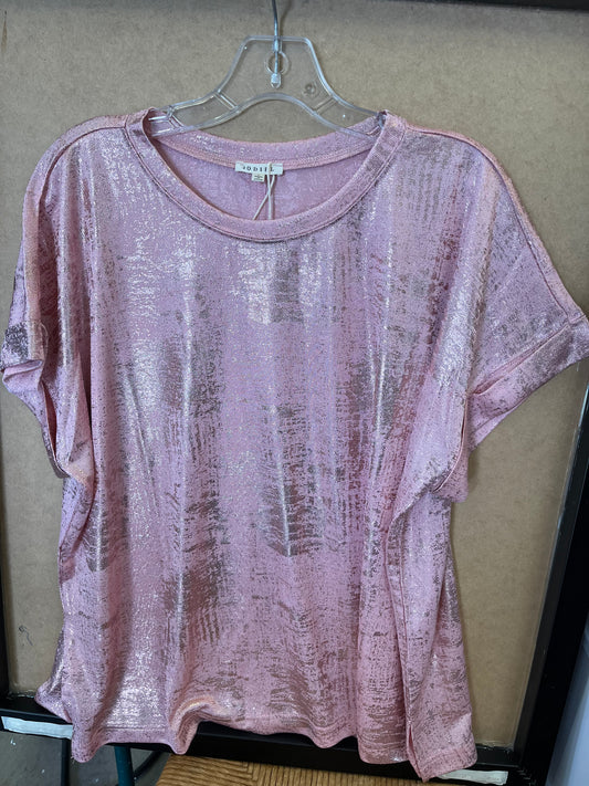 INDIAN PINK SHORT SLV TOP