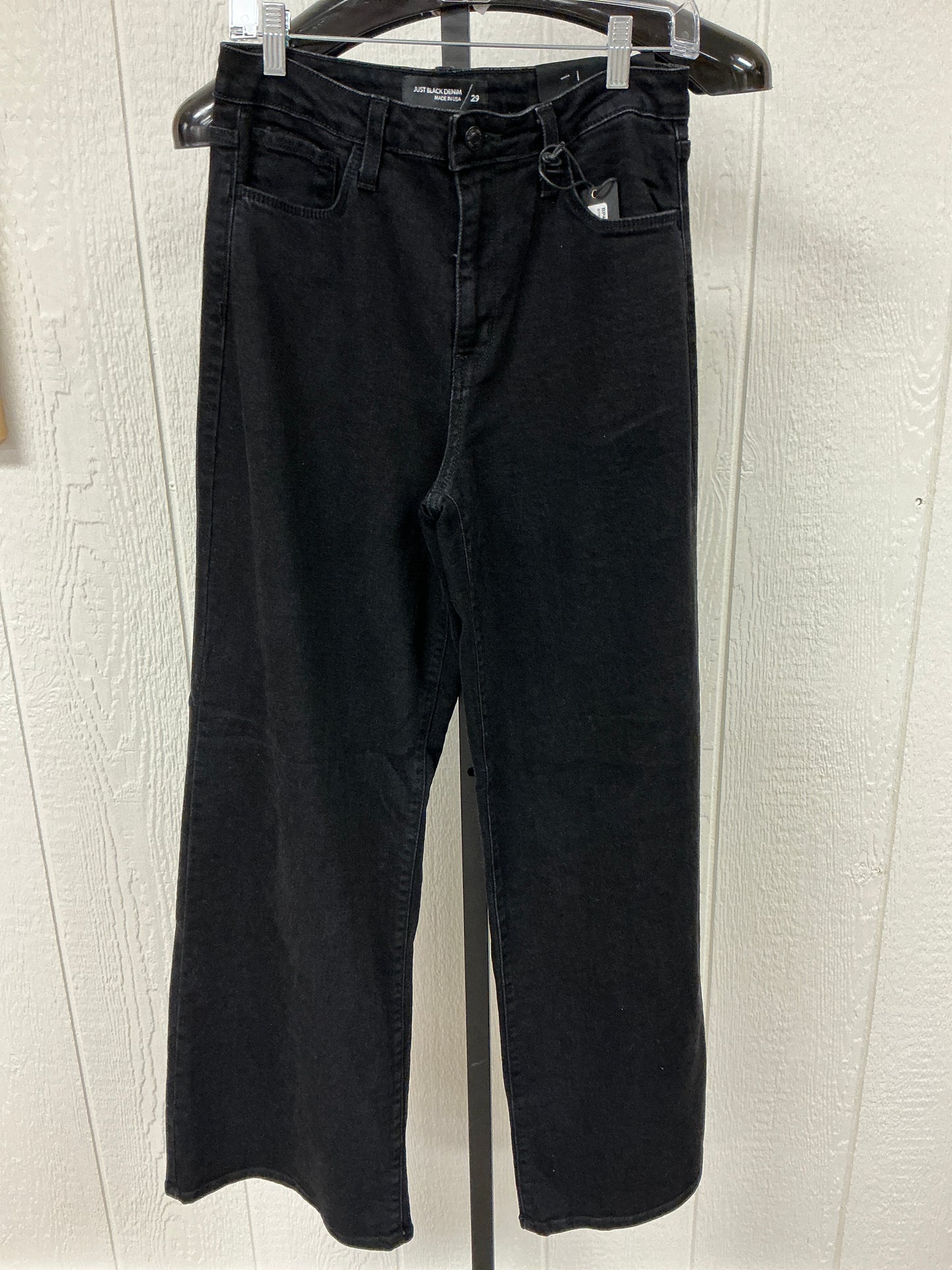 STRETCHY WIDE LEG BLACK PANT