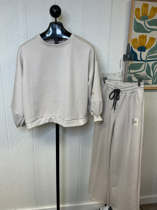 BEIGE SWEAT SET (11442