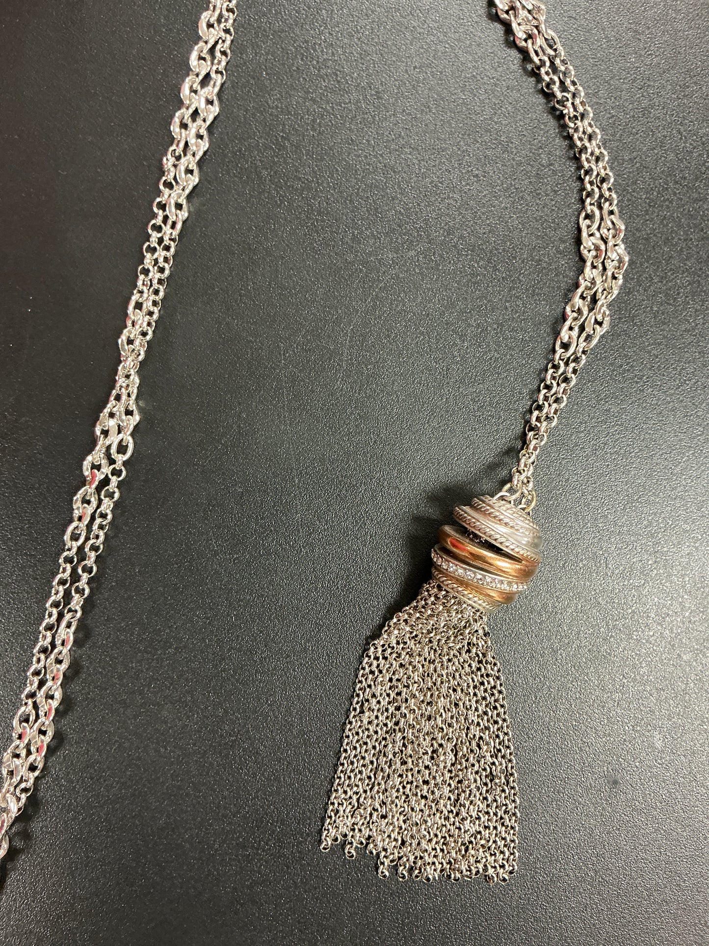 NEPTUNE'S RINGS PTE. TASSEL NECKLACE