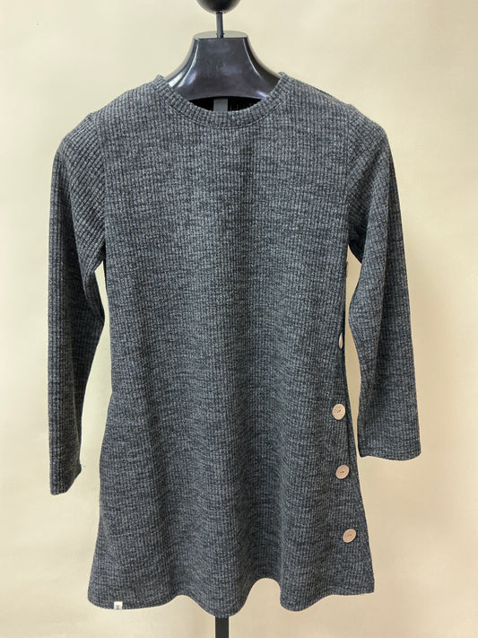 CHARCOAL KNIT DRESS (08236