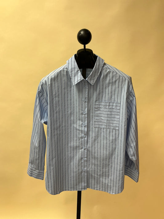 SHADOW AND SKY OVERSIZED BUTTON UP-PP