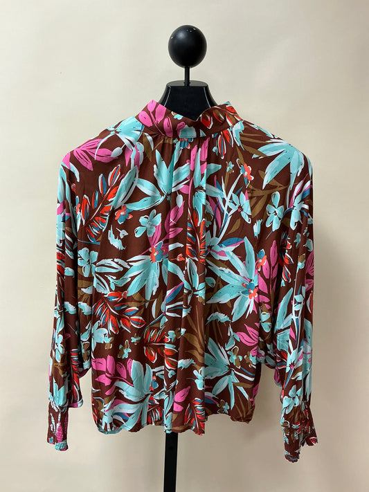 MOCHA MOCK NECK PRINT (ET70091