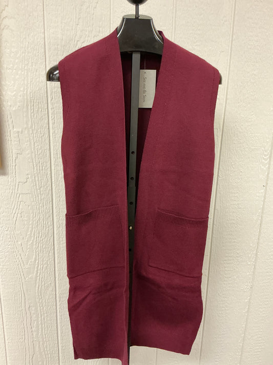 BURGUNDY LONG VEST (SW6655