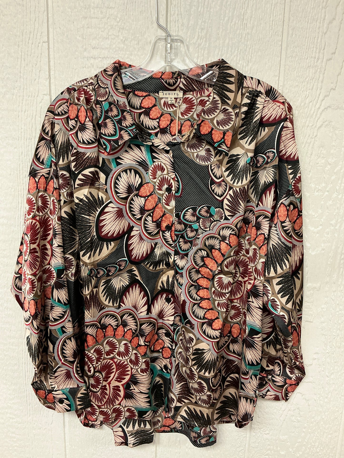 MIX PRINT BLOUSE(G8124-4PLUS