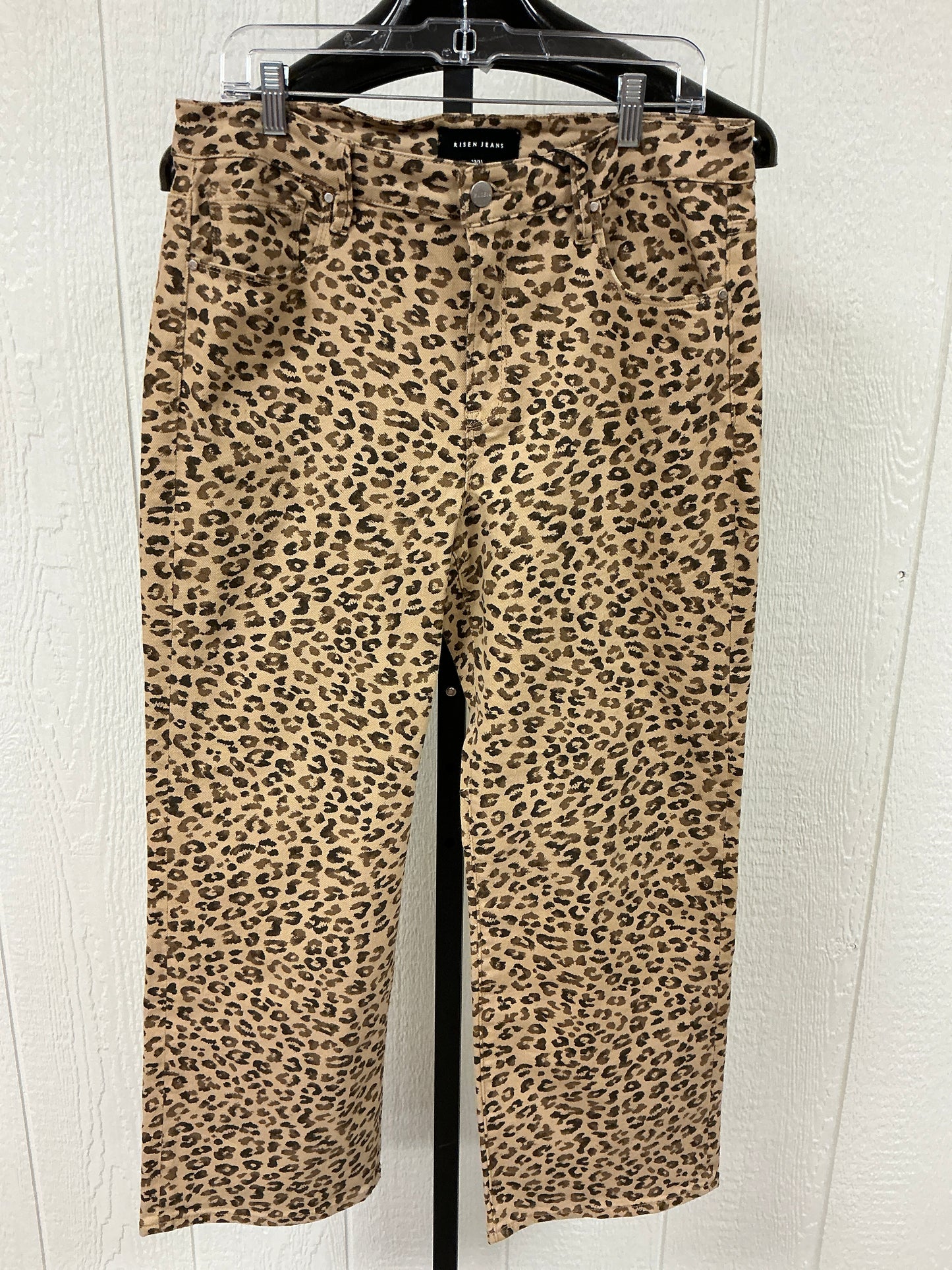 LEOPARD MID RISE ANKLE PANT(PSA21145
