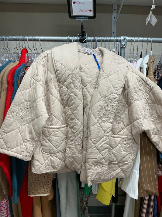 CAMEL EMBRO QUILT JKT (2477C