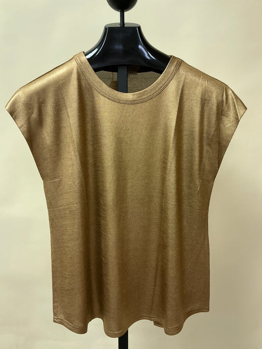 SLVLESS ROUND NECK TOP