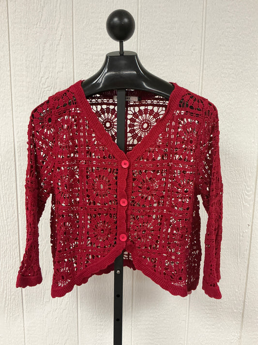 CROCHET CARDIGAN W/BUTTON