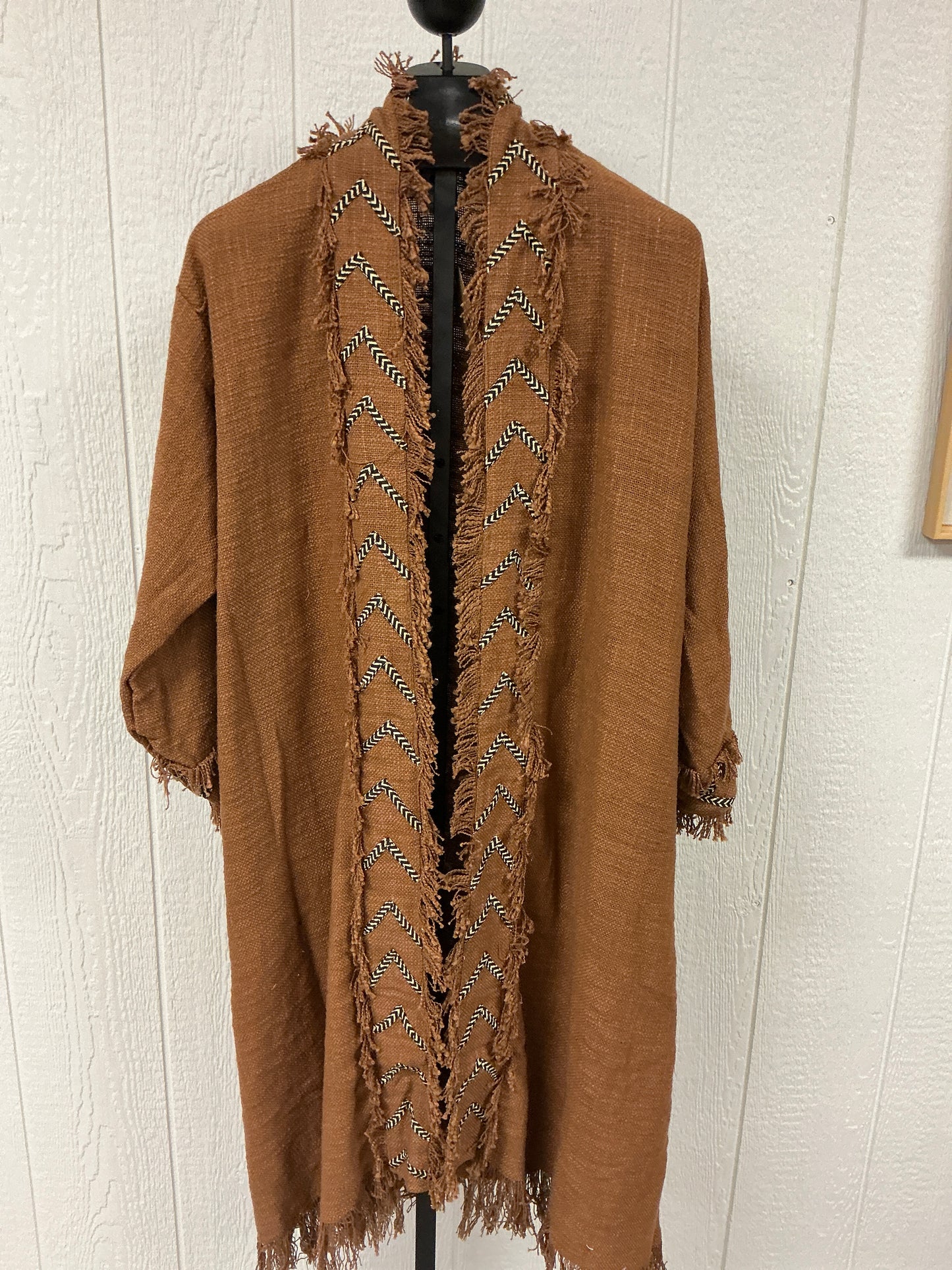 WOVEN FRINGE DUSTER(SNN17DU