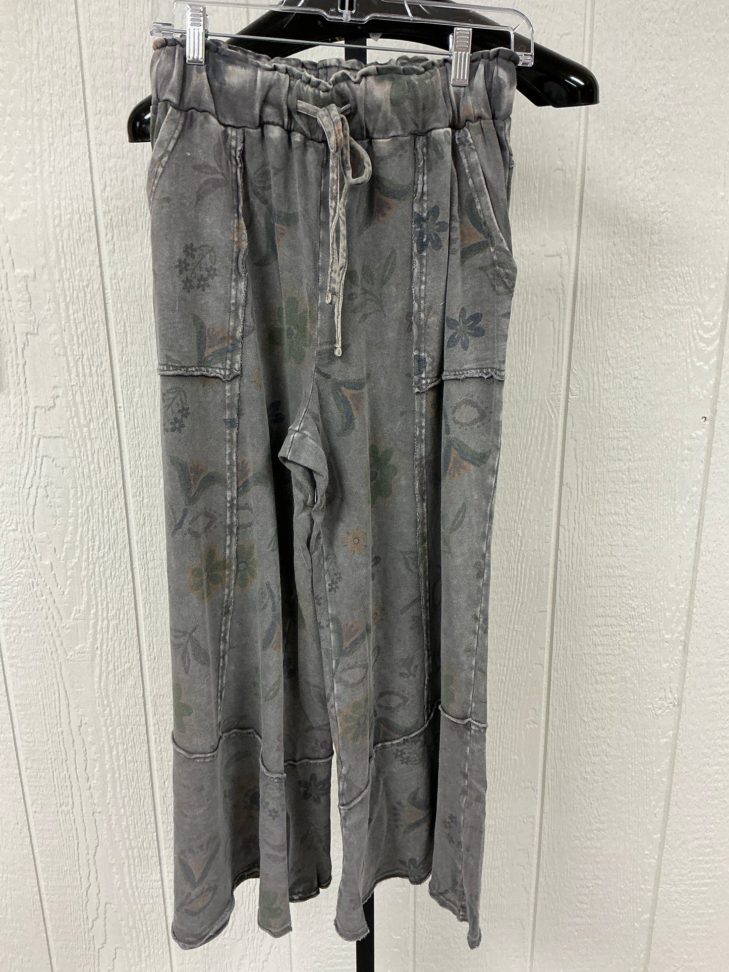 FLOWER PRINT TERRY KNIT