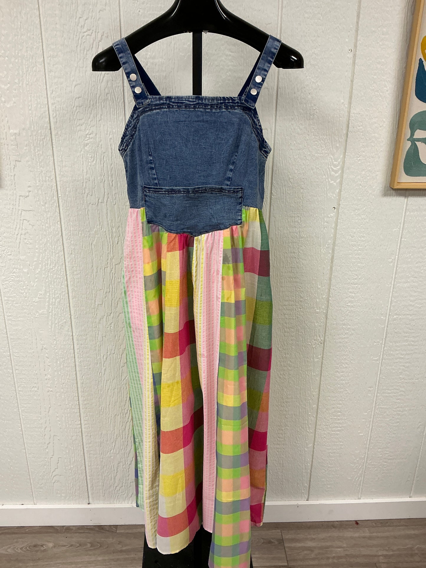 COLOR BLOCK SMOCK MIDI