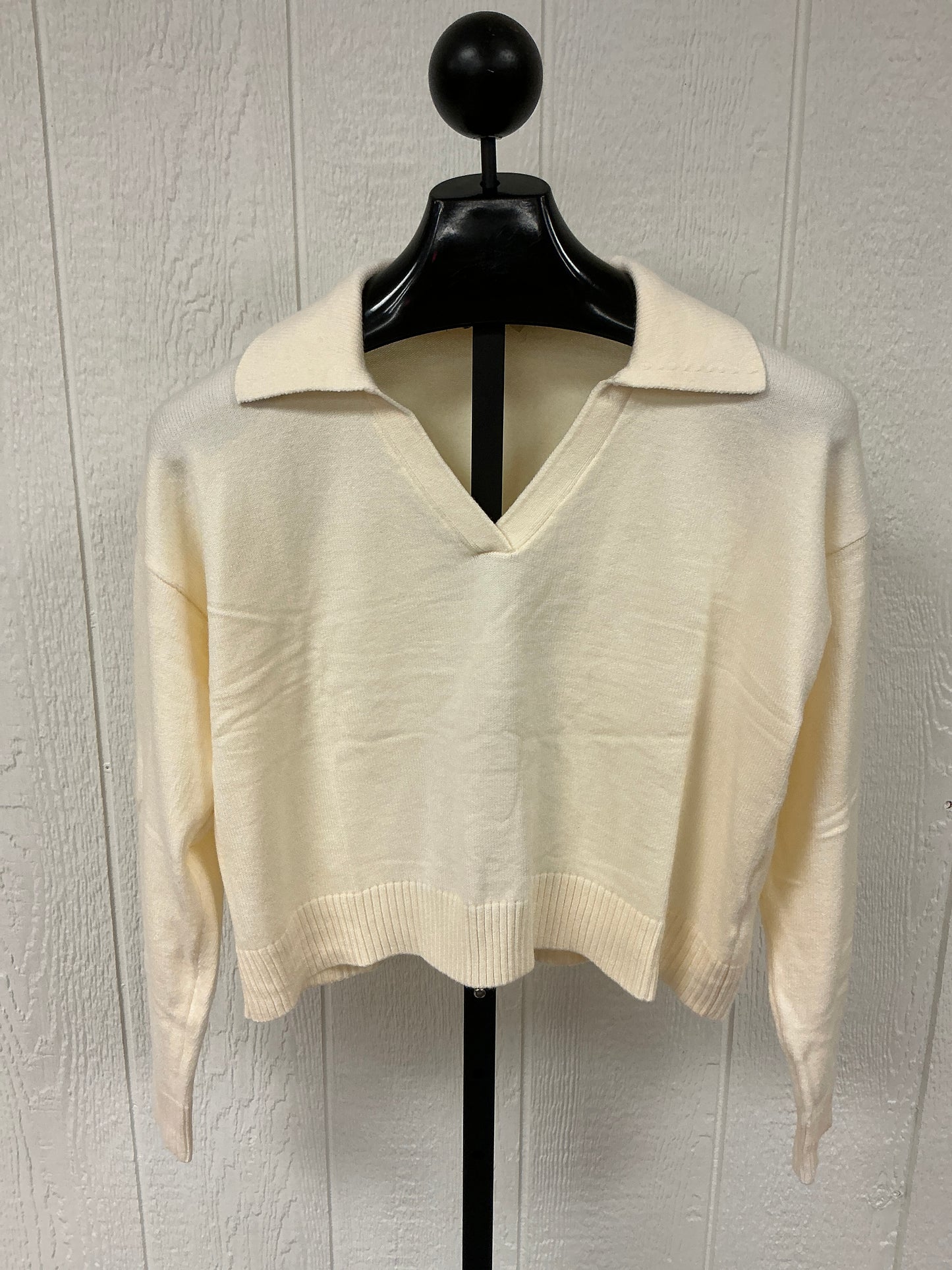 SWEATER KNITTED TOP W/COLLAR