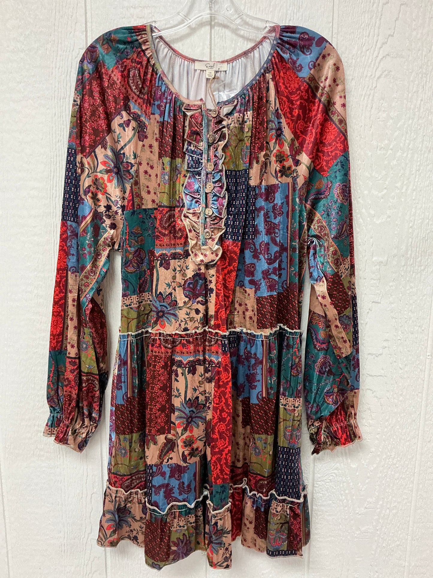 KHAKI CORAL PATCH DRESS(ED28423X